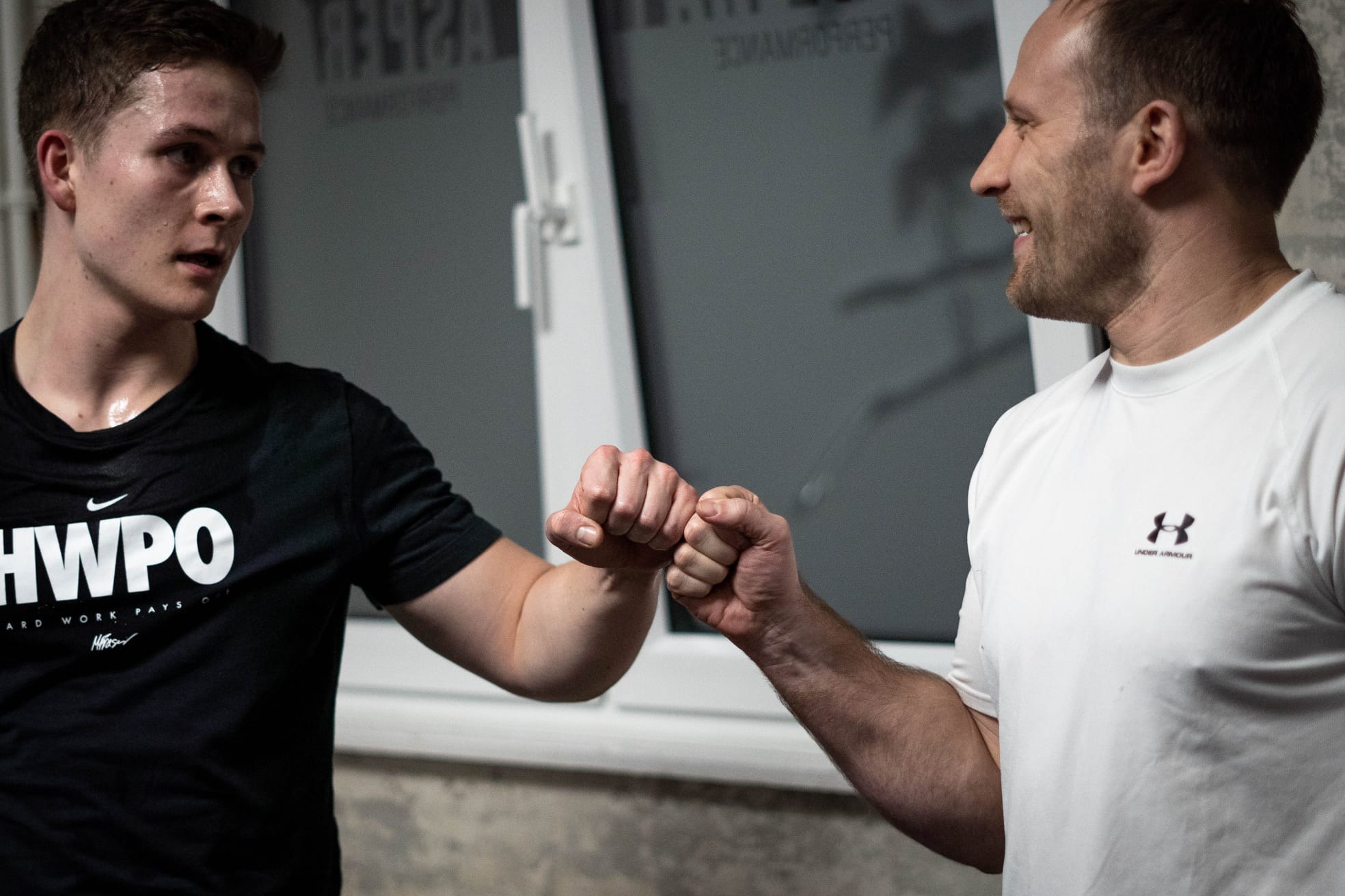 Coach Schaxe mit Athlet